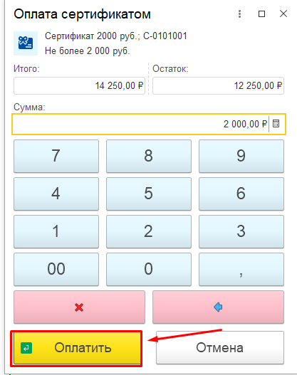 Кнопка Оплатить