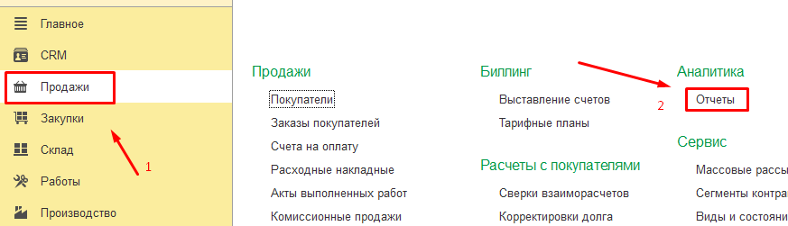 Продажи - Отчёты - Продажи