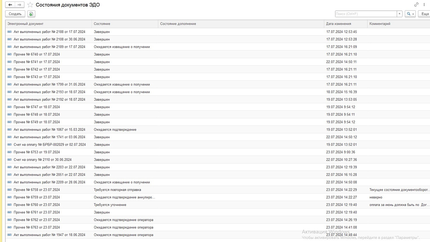 Автоматизация напоминаний клиентам о неподписанных документах ЭДО